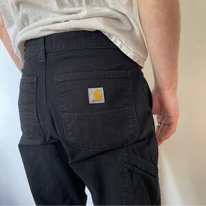 Carhartt Black Utility Pants with Logo Patch